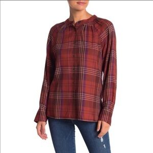 Susina Button Down Flannel Blouse